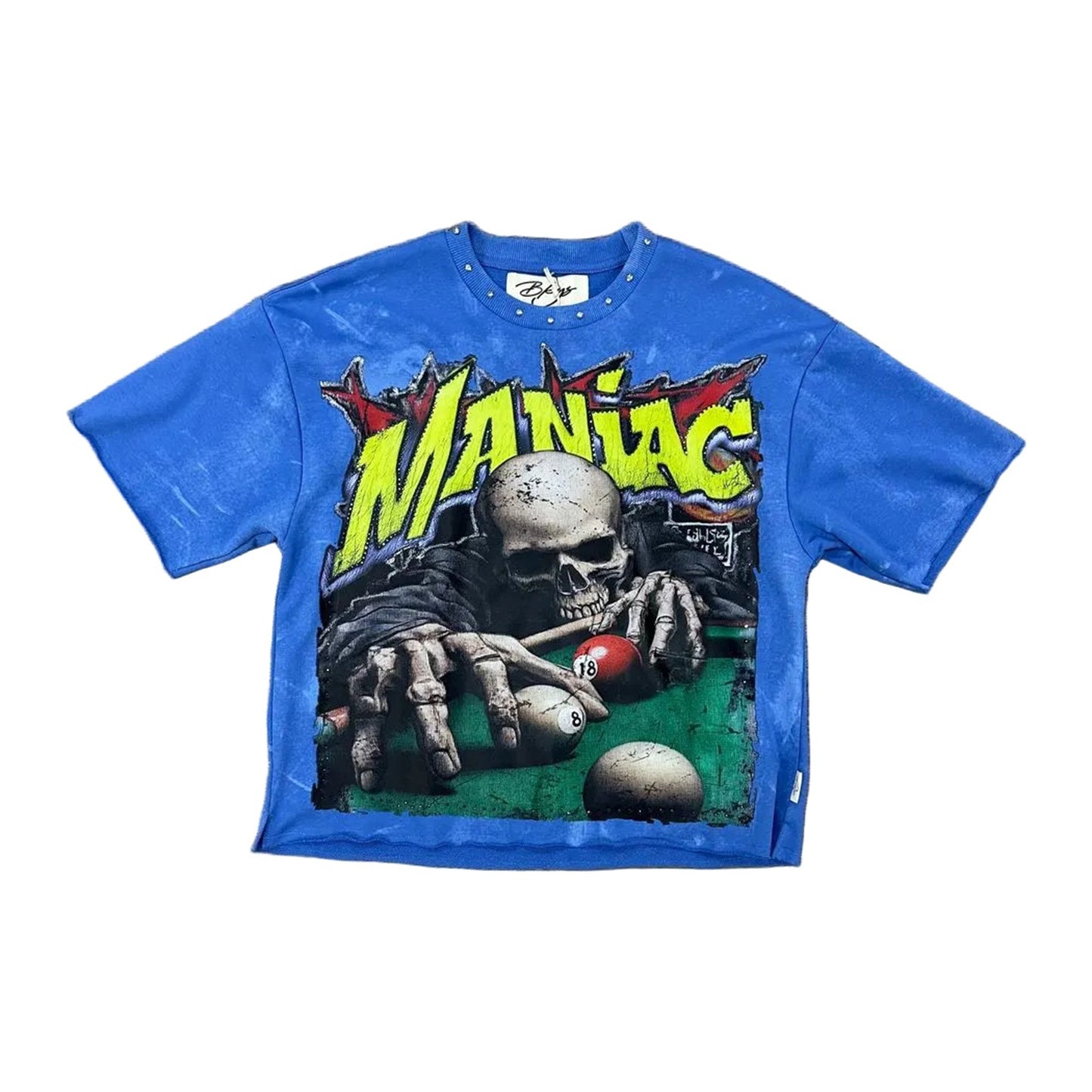 BKYS "Maniac" Rhinestone Tee - French Blue
