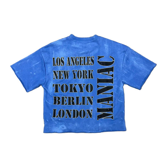 BKYS "Maniac" Rhinestone Tee - French Blue