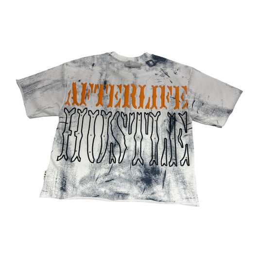 BKYS "Hustle" Afterlife Rhinestone Tee - White