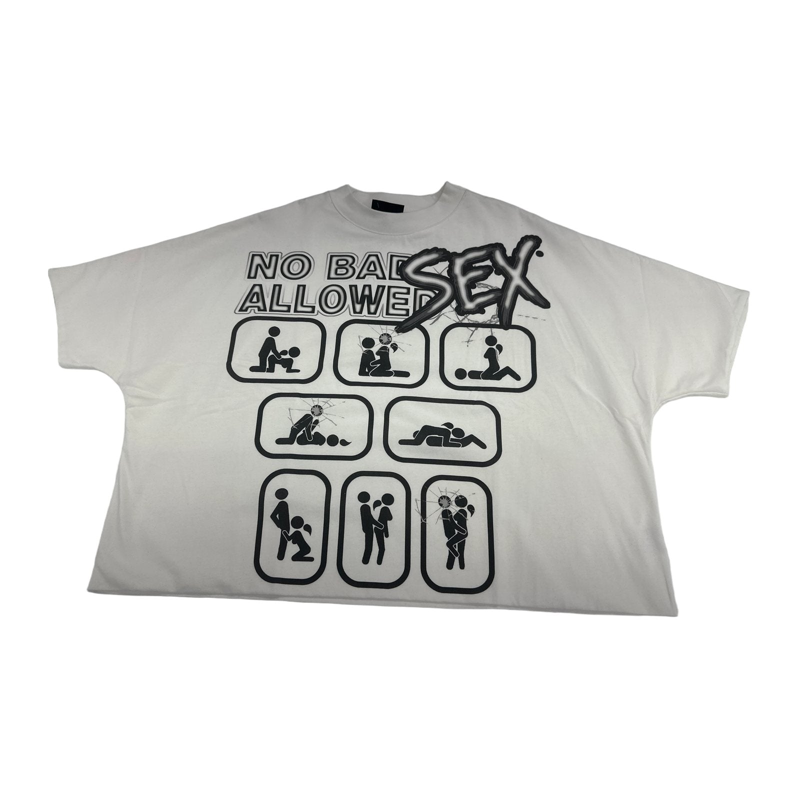 syndicate no bad sex allowed tee white black