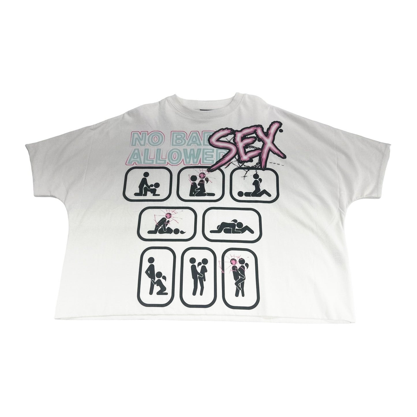 Syndicate "No Bad Sex Allowed" Tee — White/Pink
