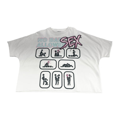 Syndicate "No Bad Sex Allowed" Tee — White/Pink