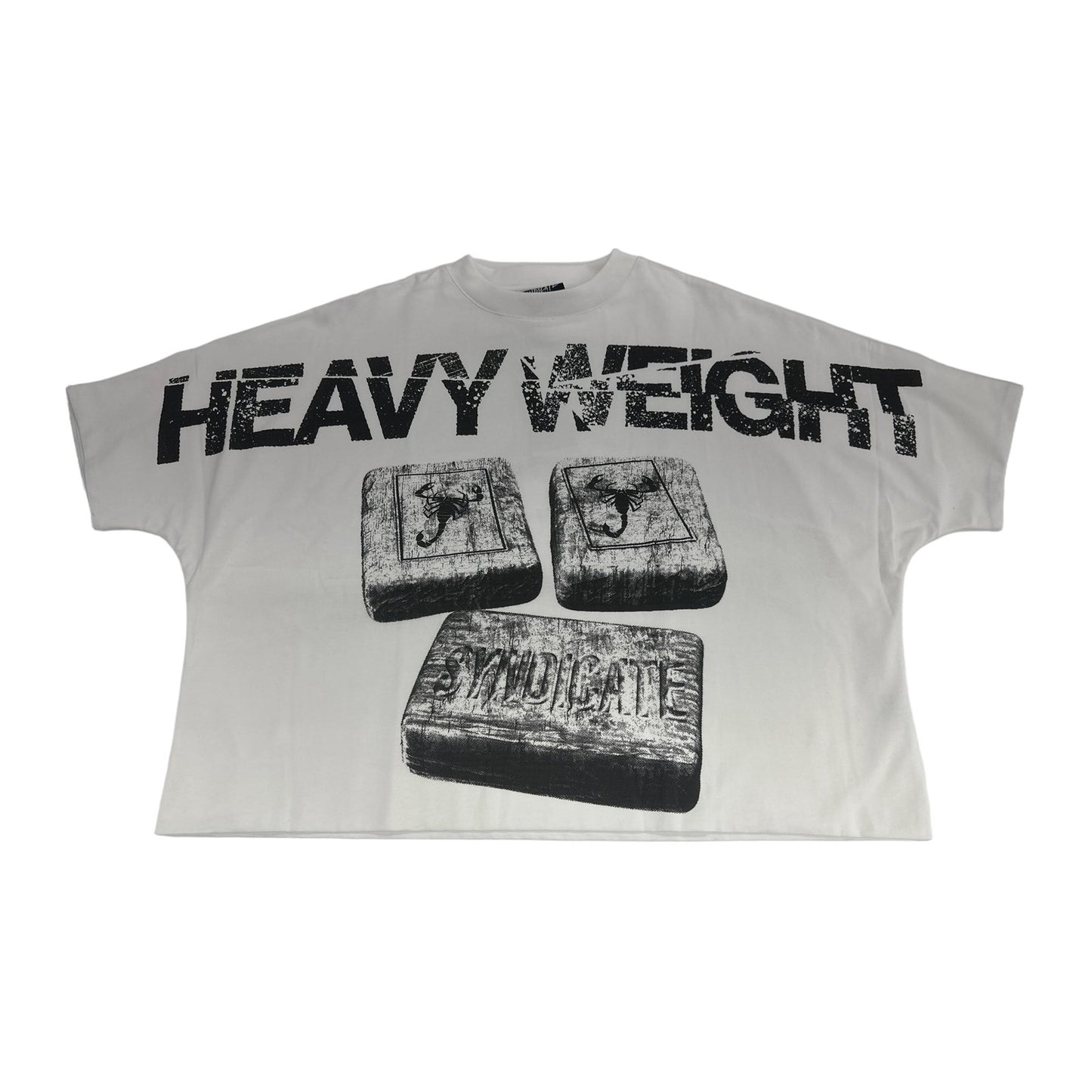 syndicate heavy weight scorpion brick tee white