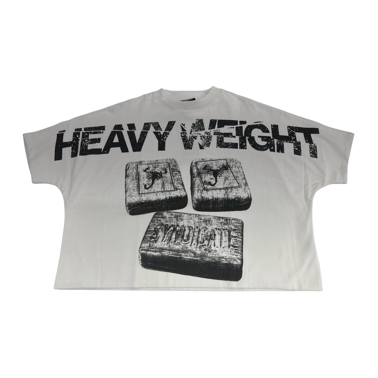 syndicate heavy weight scorpion brick tee white