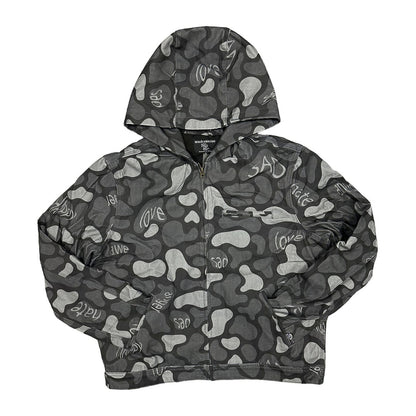 Mixed Emotion "Emotion Camo" Hooded Zip Jacket — Black