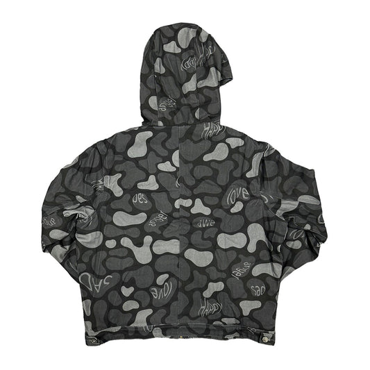Mixed Emotion "Emotion Camo" Hooded Zip Jacket — Black