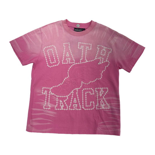 syndicate oath track winged foot tee washed pink