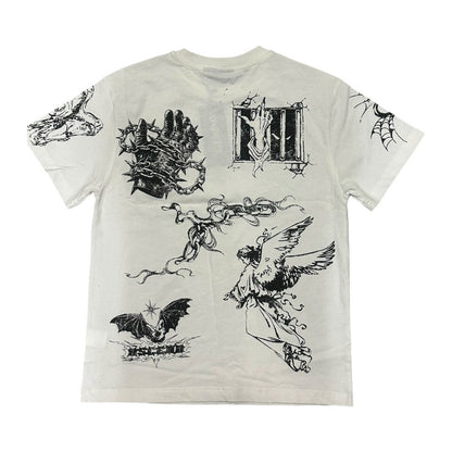 Syndicate "Ascend" Gothic Print Tee — White