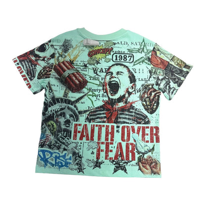 Concept LA "Faith Over Fear" Tee - Aqua