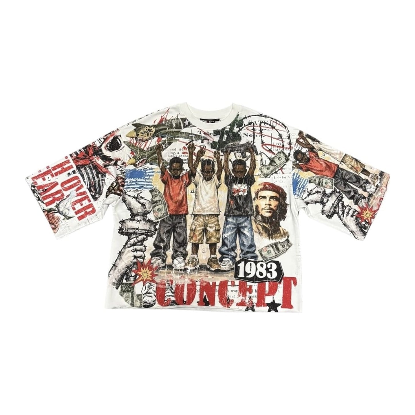 Concept LA "Faith Over Fear" Cropped Tee - White
