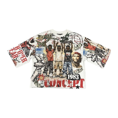 Concept LA "Faith Over Fear" Cropped Tee - White