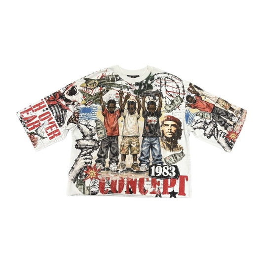 Concept LA "Faith Over Fear" Cropped Tee - White