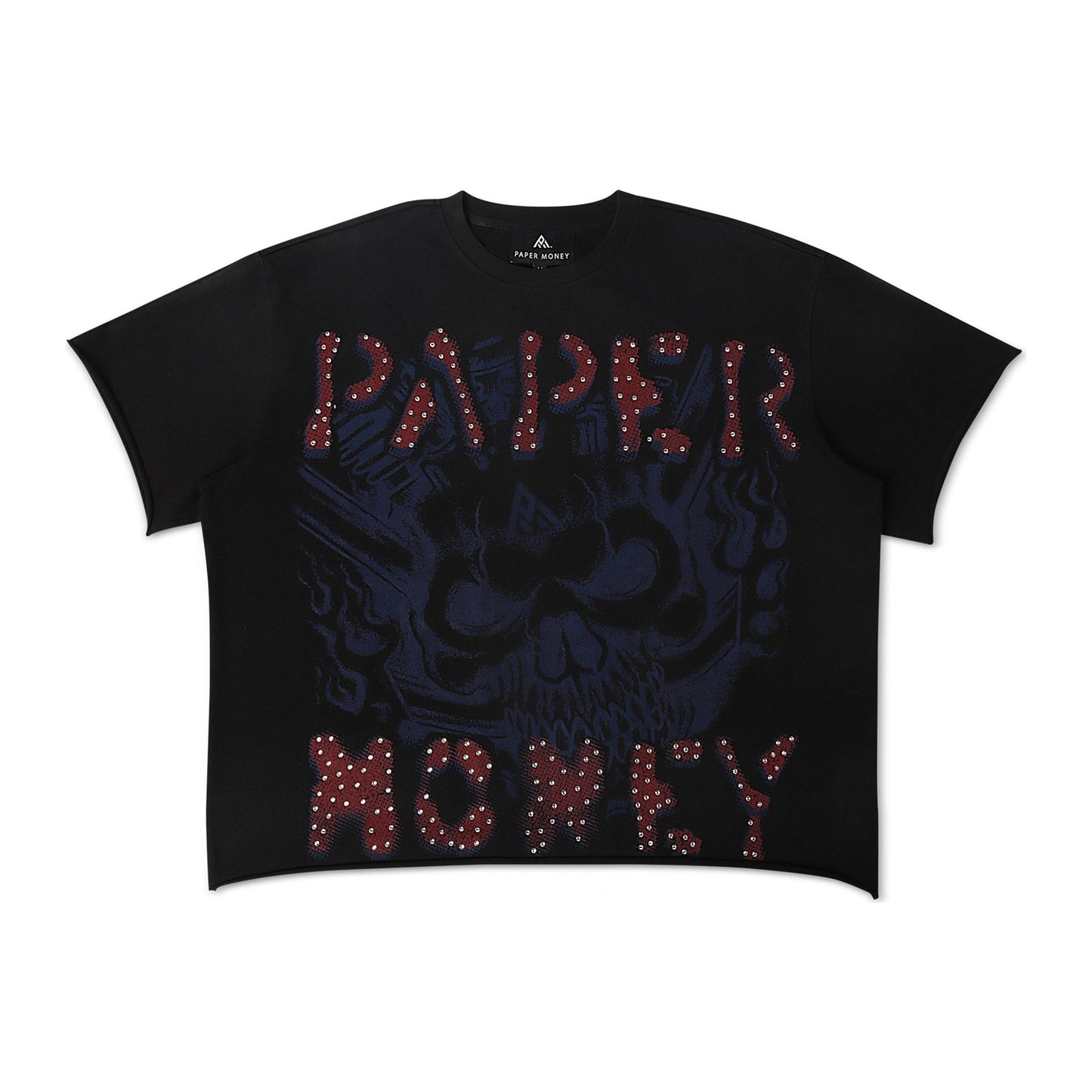 Paper Money "Rags to Riches" Skull Tee — Black Wash