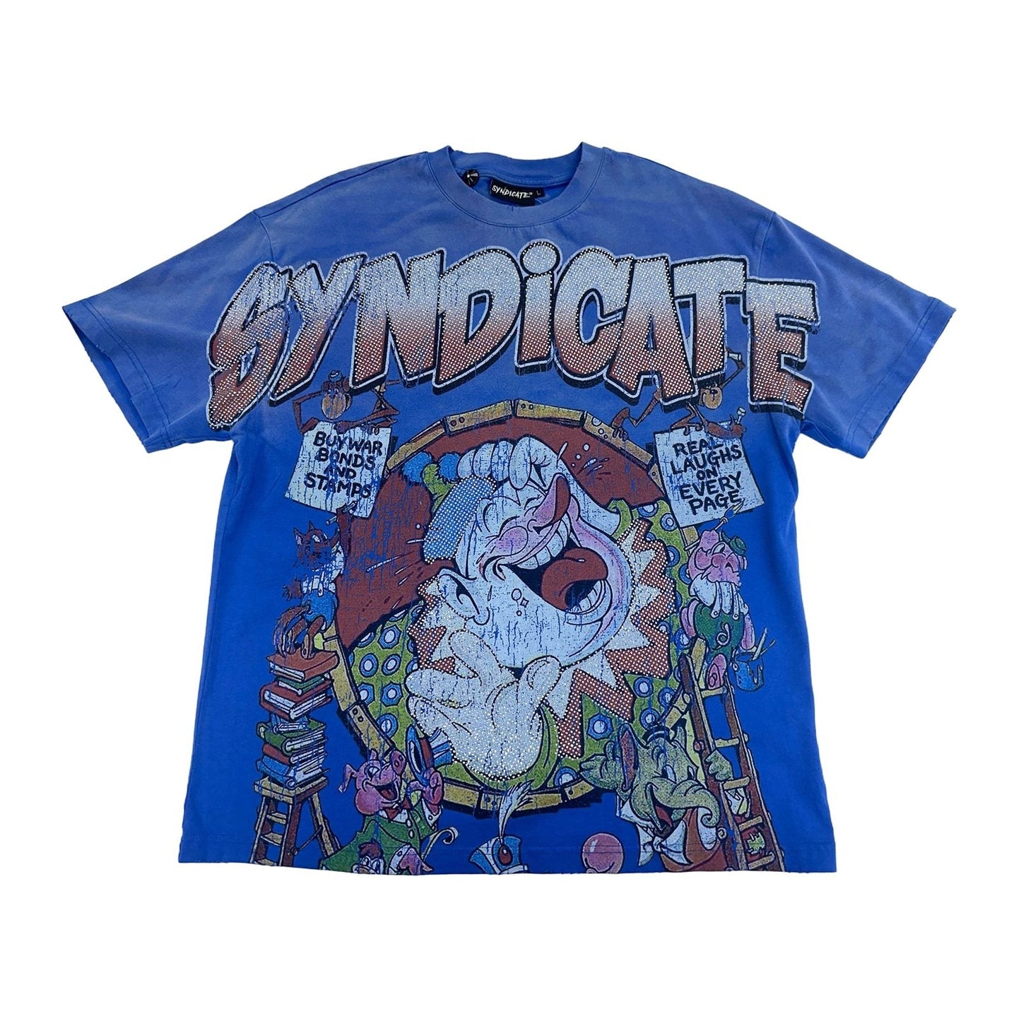 Syndicate "War Bonds" Comic Tee - Blue Wash