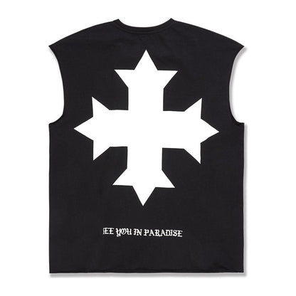 See You in Paradise 7008A Cut-Off Tee — Black — view 2