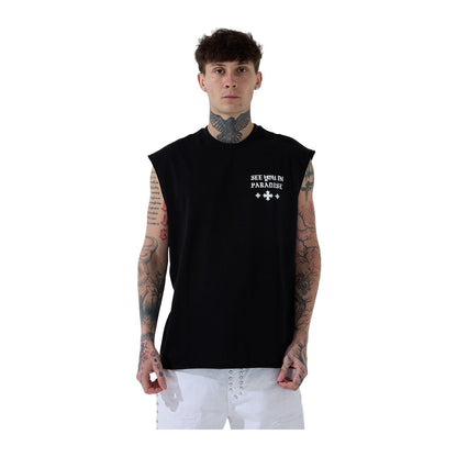 See You in Paradise 7008A Cut-Off Tee — Black — view 3