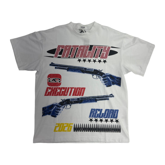 kdnk fatality rhinestone tee white
