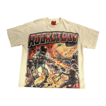 Rocketboy "Astro War" Tee — Tan