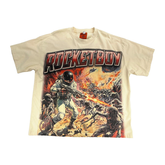Rocketboy "Astro War" Tee — Tan