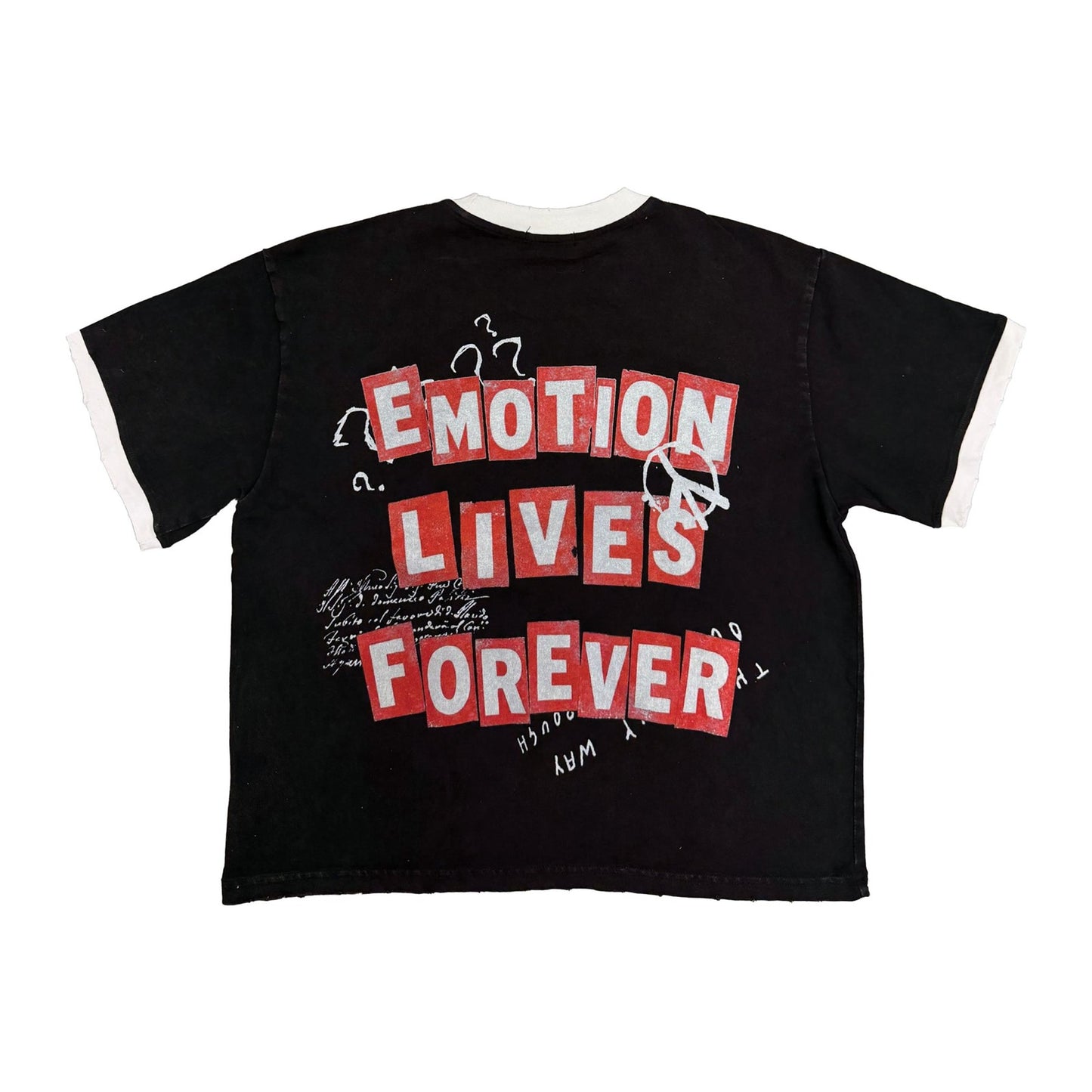 Mixed Emotion "Emotion Lives Forever" Tee — Black Wash