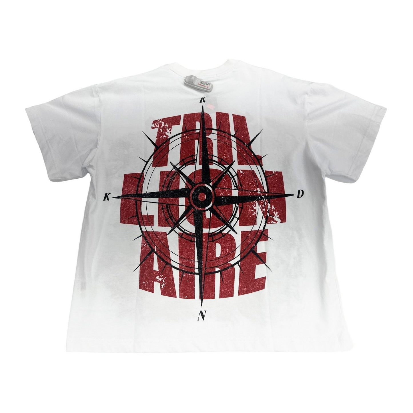 KDNK "Trillionaire" Skull & Roses Tee — White