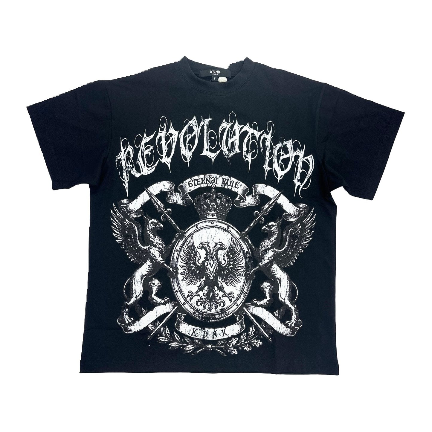 KDNK "Revolution" Crest Tee — Black