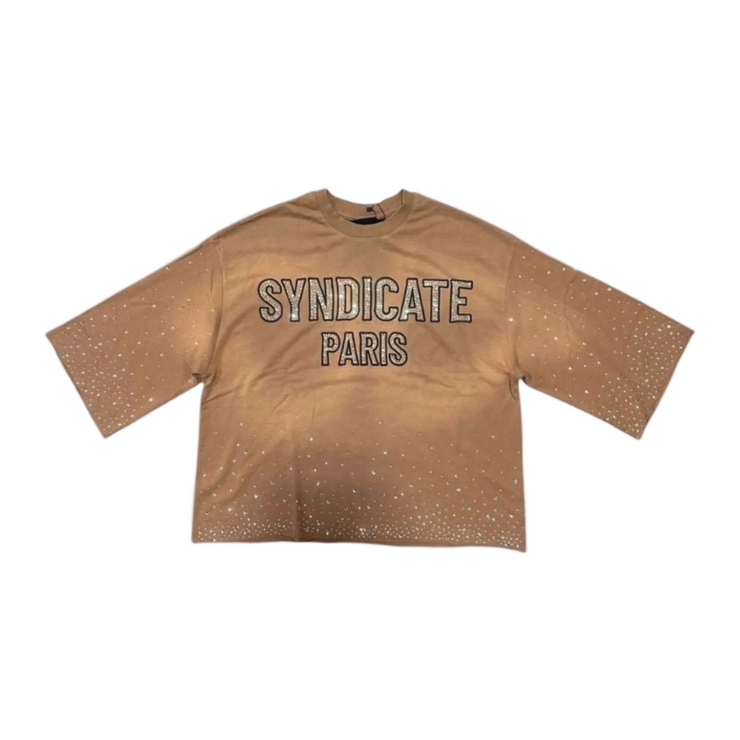 Syndicate "Paris" Rhinestone Tee - Brown