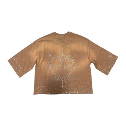 Syndicate "Paris" Rhinestone Tee - Brown