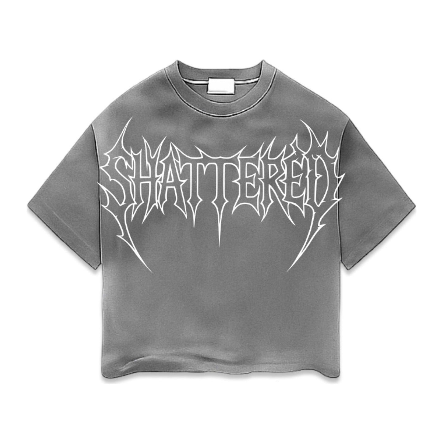 Shattered Hearts "Halo Heart" Distressed Tee - Grey