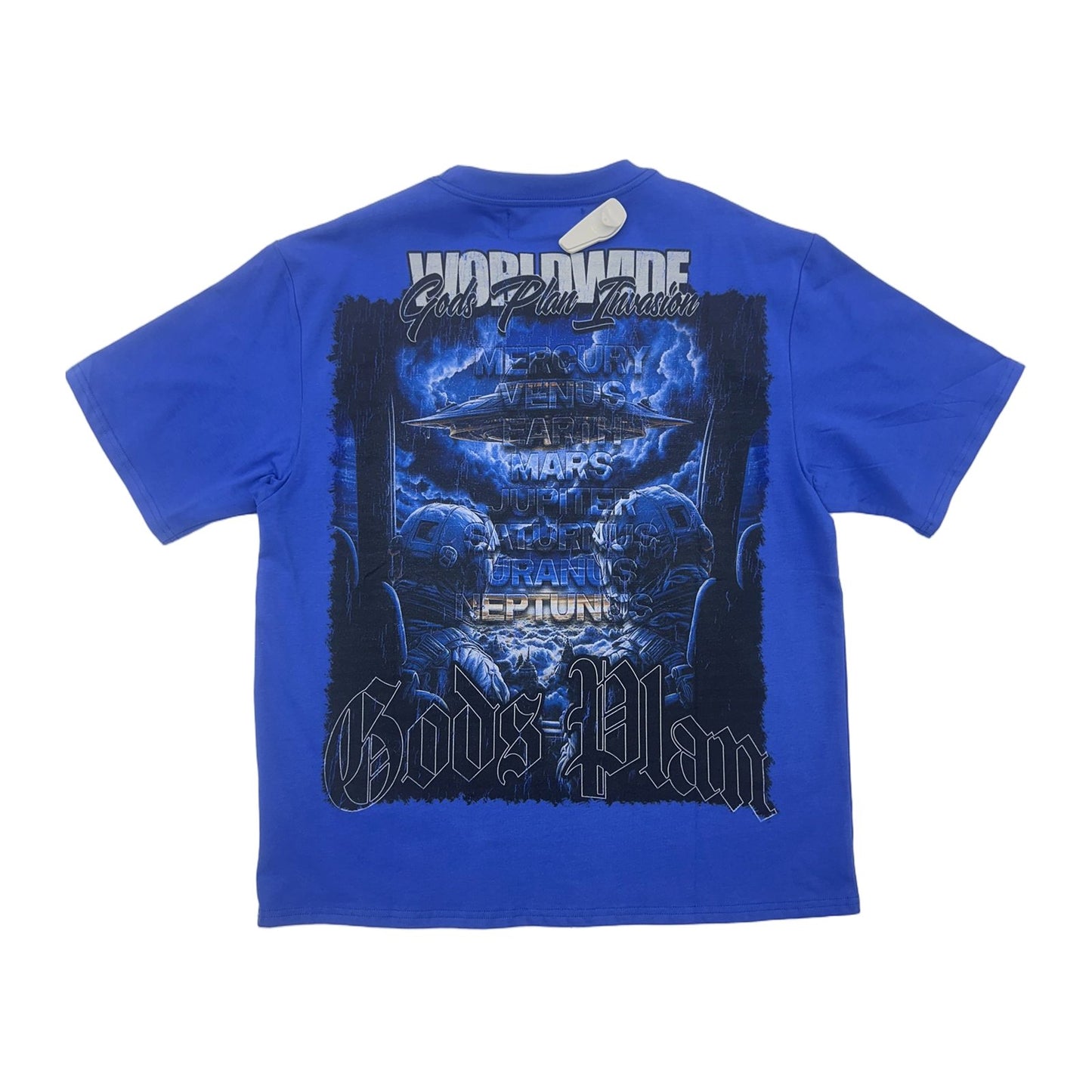 mnd gmz dna gods plan astronaut tee royal blue