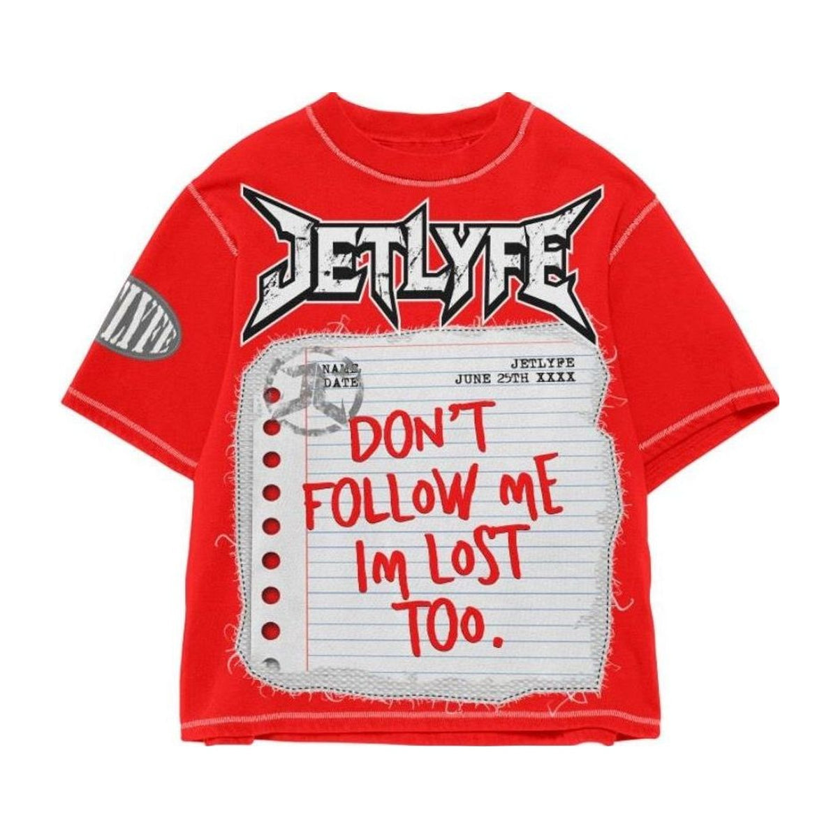 Jetlyfe "Don't Follow Me I'm Lost Too" Tee — Red
