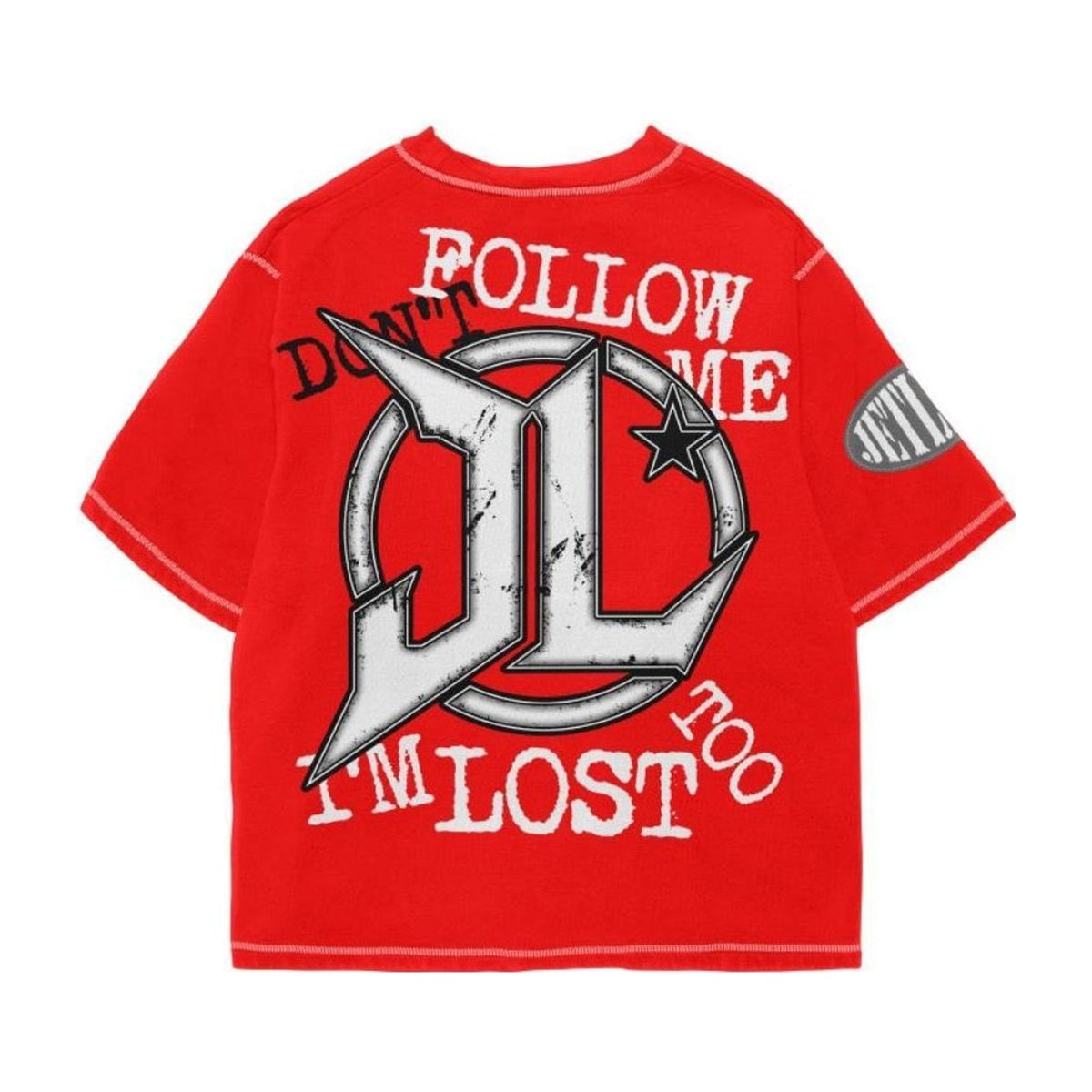 Jetlyfe "Don't Follow Me I'm Lost Too" Tee — Red — back