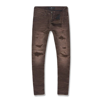 Jordan Craig Ross "Meadowland" Skinny Jean — Brown Coated — Jordan Craig