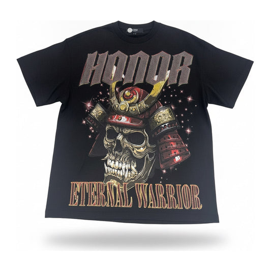 KDNK "Eternal Warrior" Samurai Tee — Black - ghost mannequin