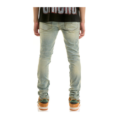 KDNK Forged Distress Skinny Jean — Light Blue — KDNK — view 4