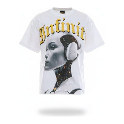 KDNK "Infinite" Tee — White - ghost mannequin