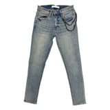 KDNK Chain Skinny Jean — Light Blue