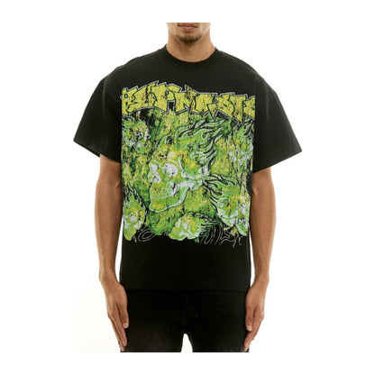 KDNK "Flaming Skulls" Tee — Black — KDNK — view 2