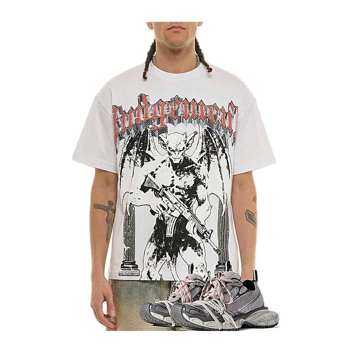KDNK "Gargoyle" Tee — White — KDNK — view 2