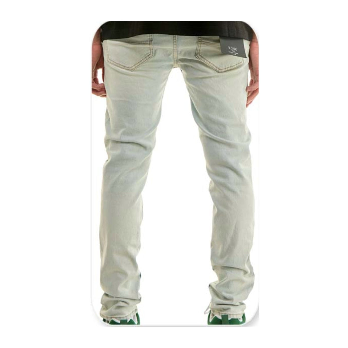KDNK Laser Etch Skinny Jean — Light Blue — KDNK — view 3