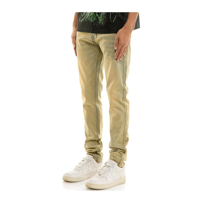 KDNK Rhinestone Skinny Jean — Tinted Blue — KDNK — view 3