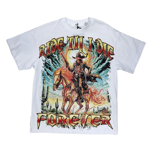 kdnk ride till i die tee white