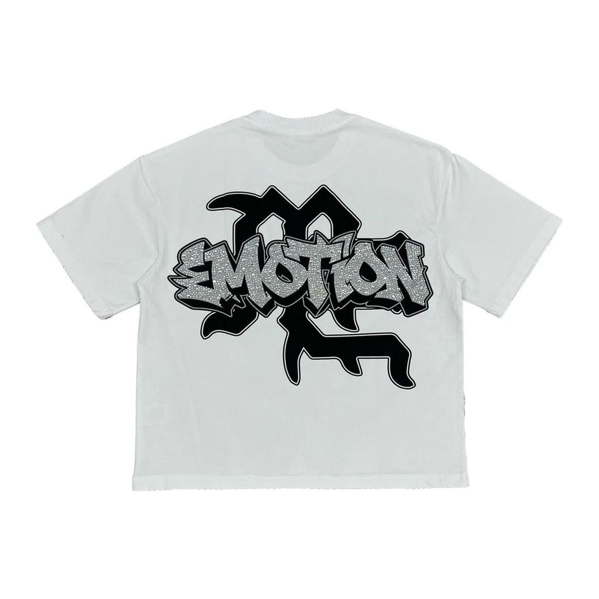 Mixed Emotion "Airborne" Rhinestone Tee — White — back