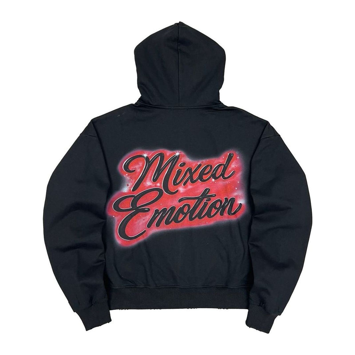 Mixed Emotion "Unveiled" Zip-Up Hoodie — Black — back