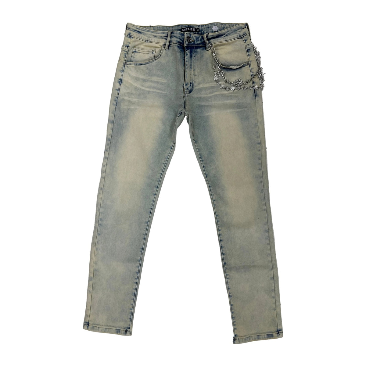 Melee "Hannibal" Stacked Jean — Split Blue Wash