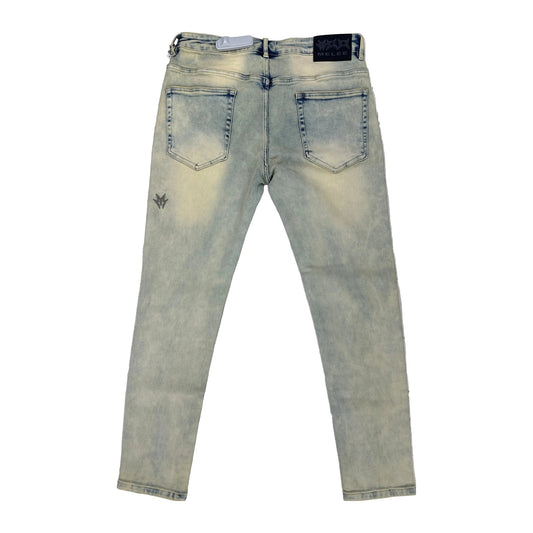 Melee "Hannibal" Stacked Jean — Split Blue Wash — view 2