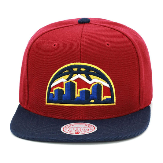 Mitchell & Ness Denver Nuggets 2-Tone Snapback — Maroon/Navy — Mitchell & Ness — view 2