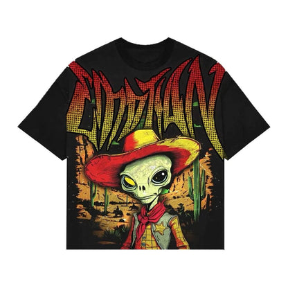 Mixed Emotion Alien Cowboy Tee — Black — Mixed Emotion — view 2