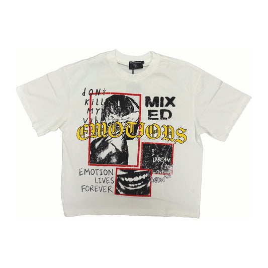 Mixed Emotion Emo Gods Yellow Red Tee — White — Mixed Emotion — view 2