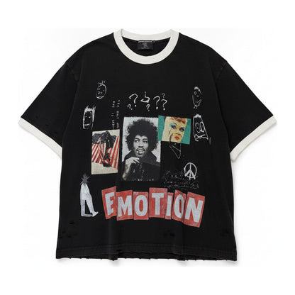 Mixed Emotion "Emotion Lives Forever" Tee — Black Wash - ghost mannequin